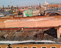 ржавая кровля старых крыш